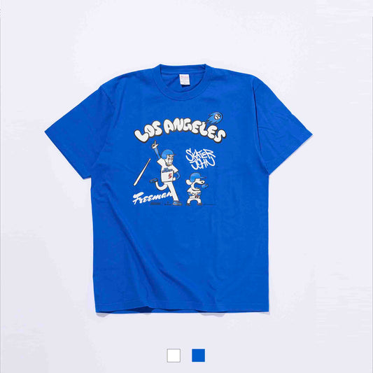 FREEMANプリント半袖Tシャツ