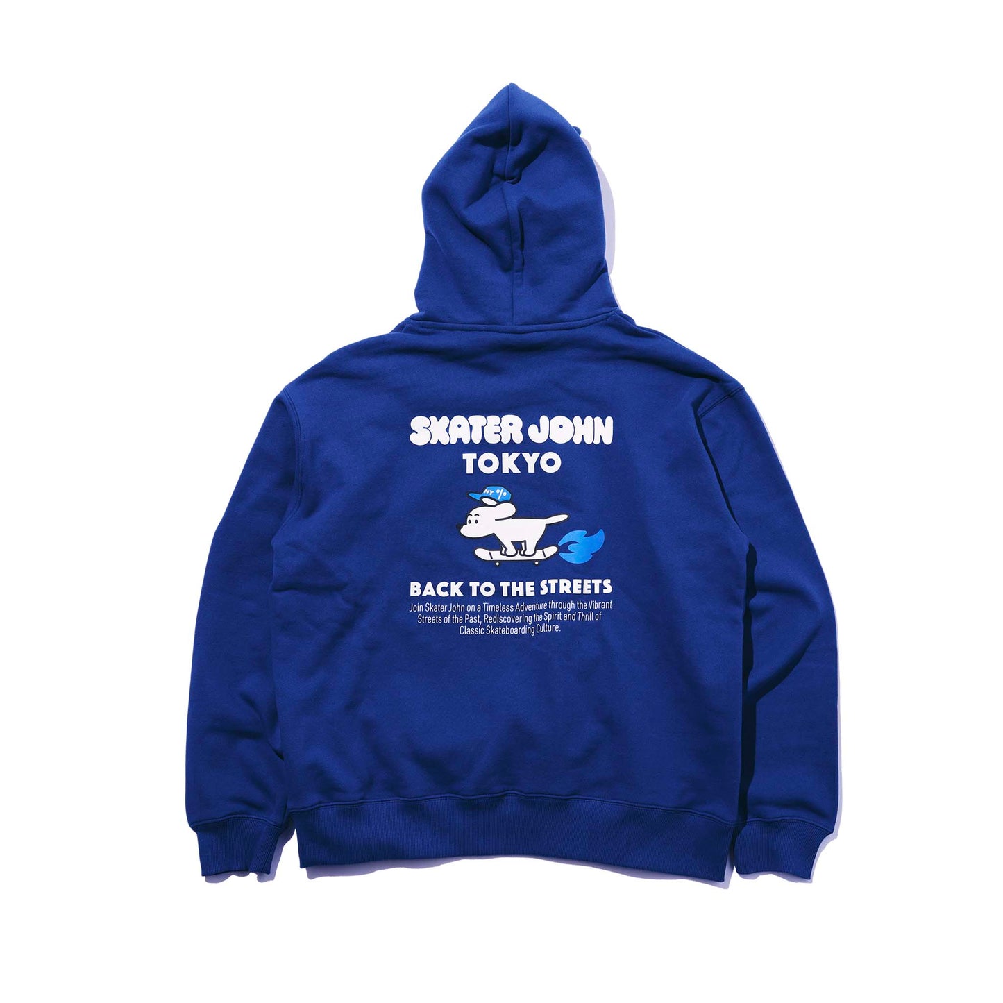 BACK TO THE STREETS Hoodie 🟦 ⬜️【JOHN by OFFICE SHIBACHAN】