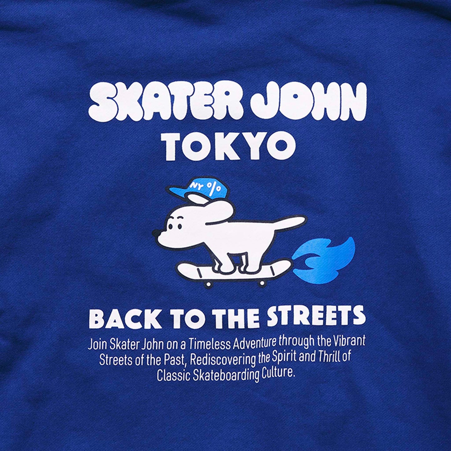 BACK TO THE STREETS Hoodie 🟦 ⬜️【JOHN by OFFICE SHIBACHAN】