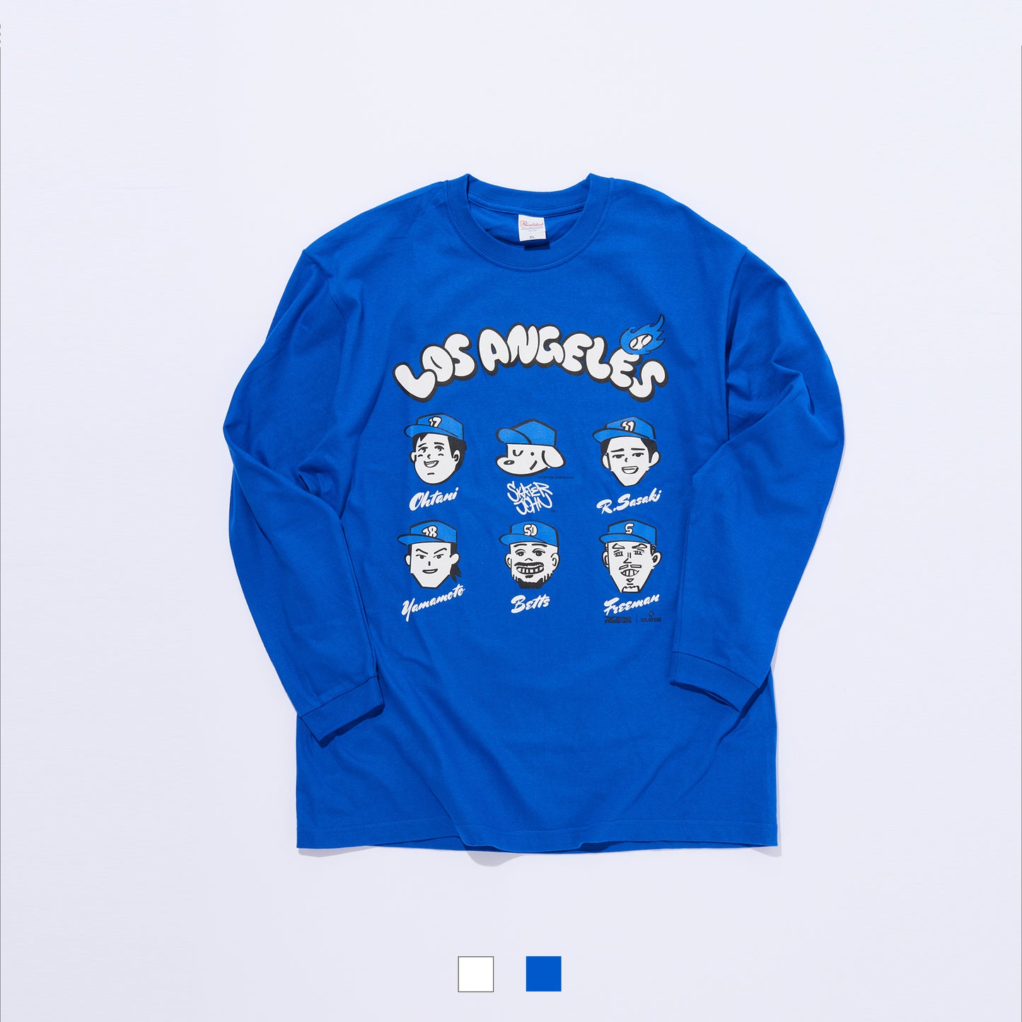 5人プリント長袖Tシャツ
