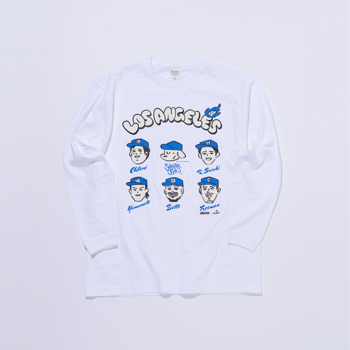 5人プリント長袖Tシャツ