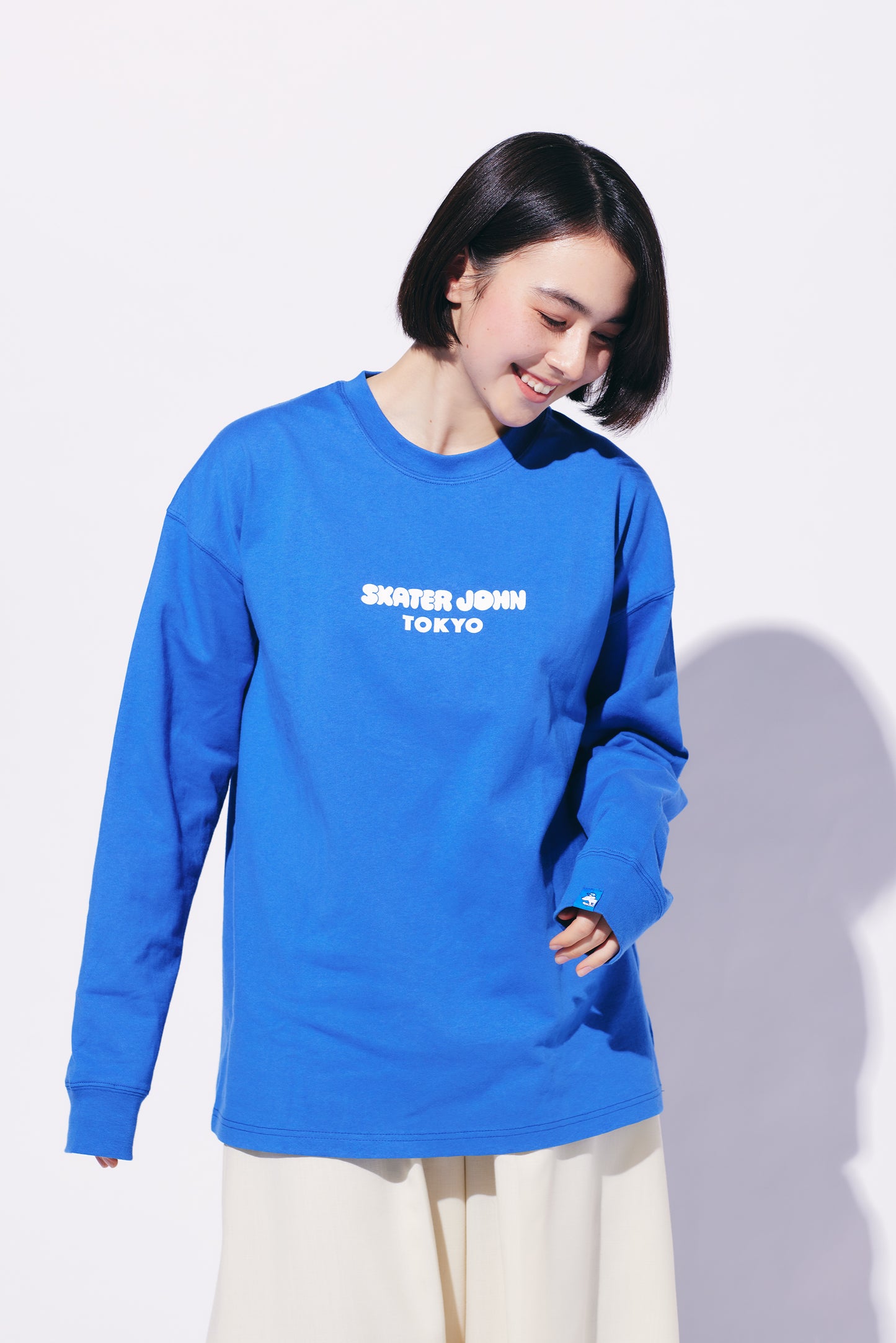 BACK TO THE STREETS Long-sleeved T-shirt 🟦 ⬜️【JOHN by OFFICE SHIBACHAN】