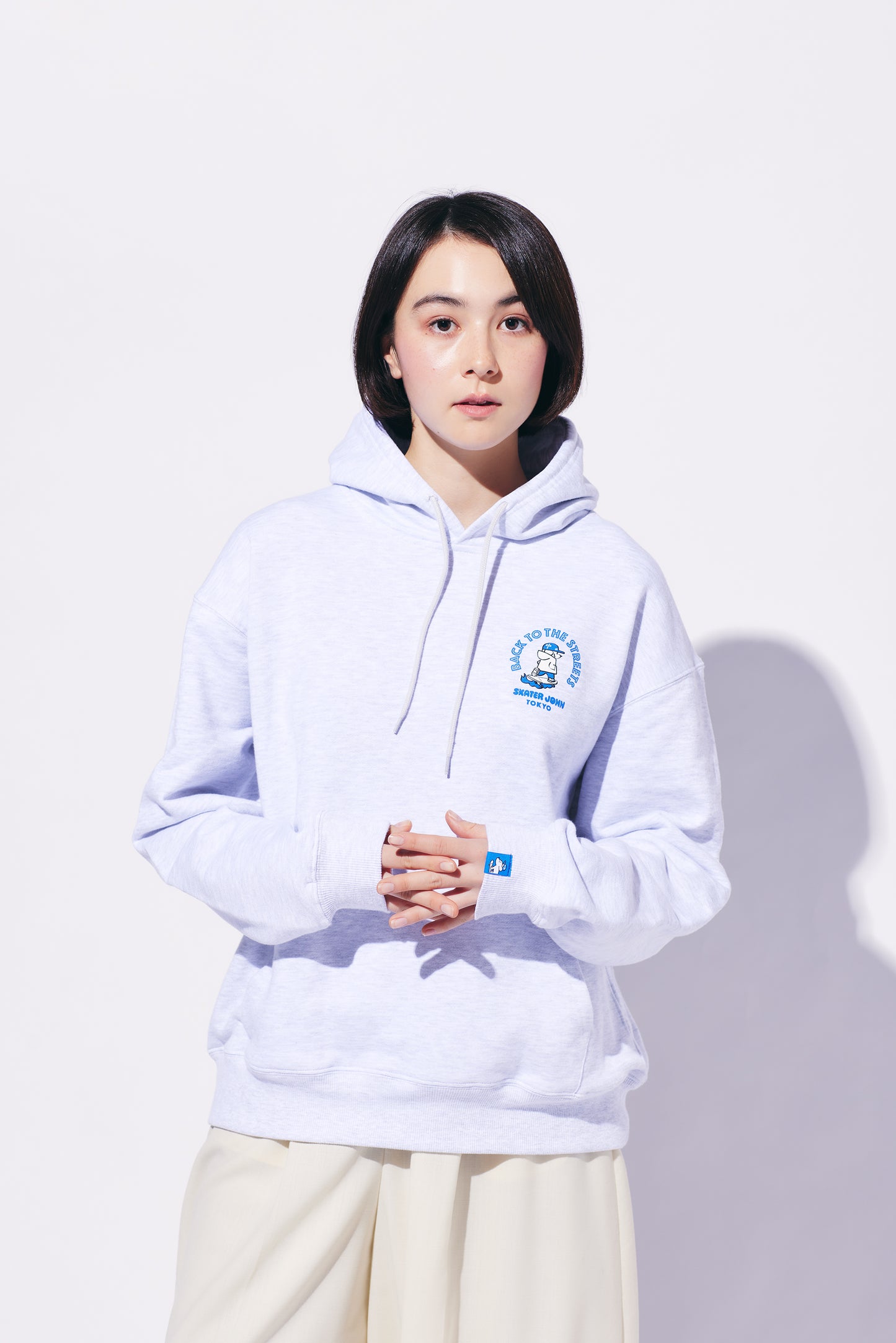 BACK TO THE STREETS Hoodie 🟦 ⬜️【JOHN by OFFICE SHIBACHAN】