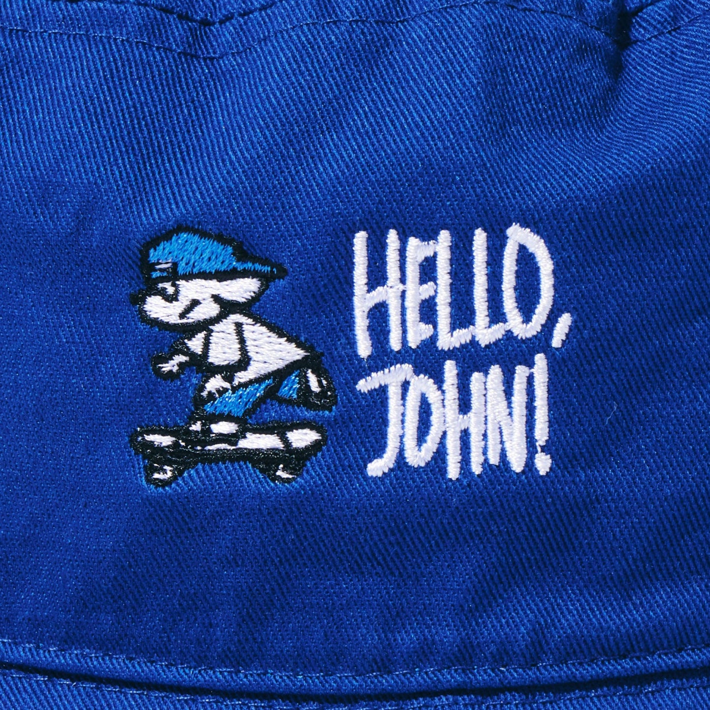 "HELLO, JOHN!" Bucket Hat 🟦 ⬛️【JOHN by OFFICE SHIBACHAN】