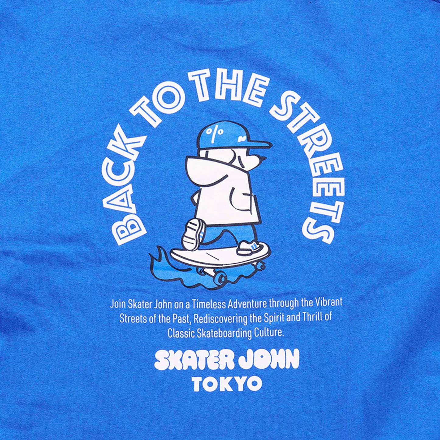 BACK TO THE STREETS Long-sleeved T-shirt 🟦 ⬜️【JOHN by OFFICE SHIBACHAN】