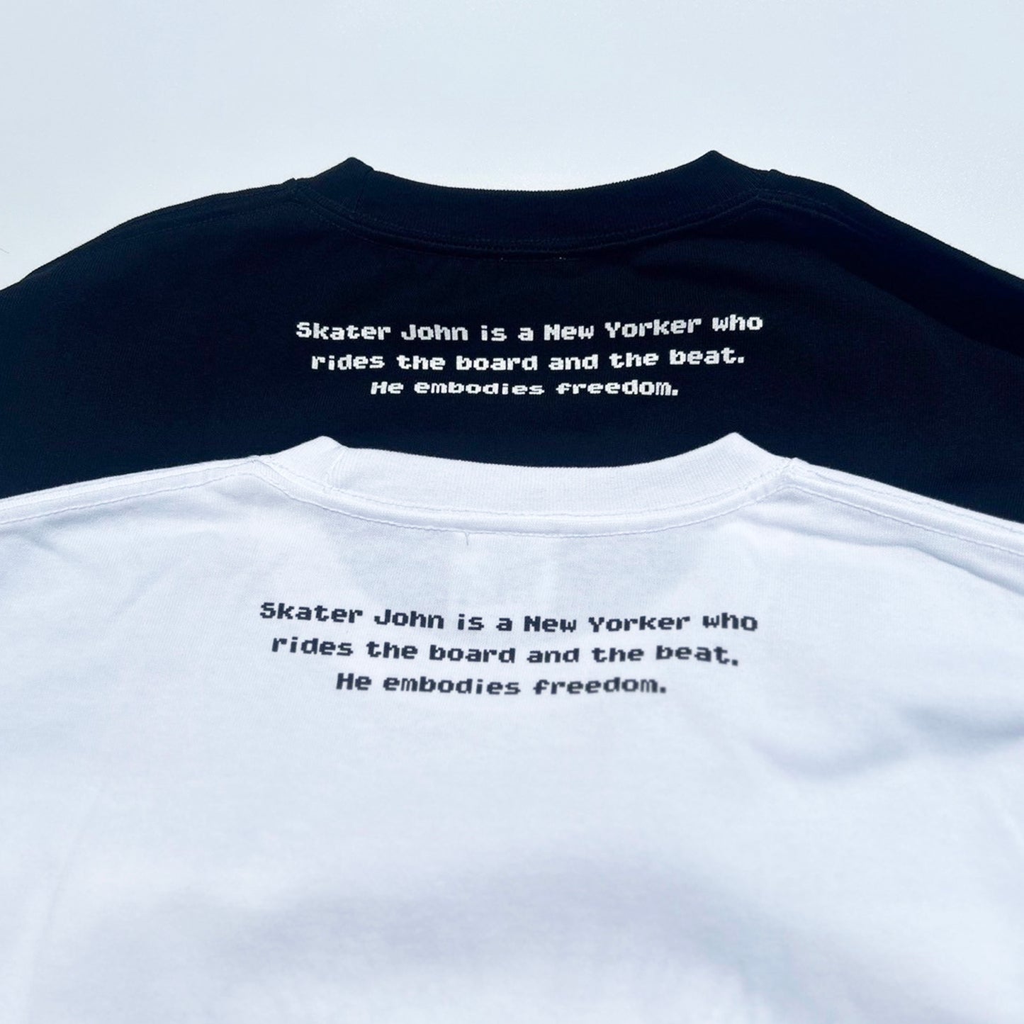 DOT AND JOHN Short-Sleeved T-Shirt ⬜️ ⬛️【JOHN by OFFICE SHIBACHAN】