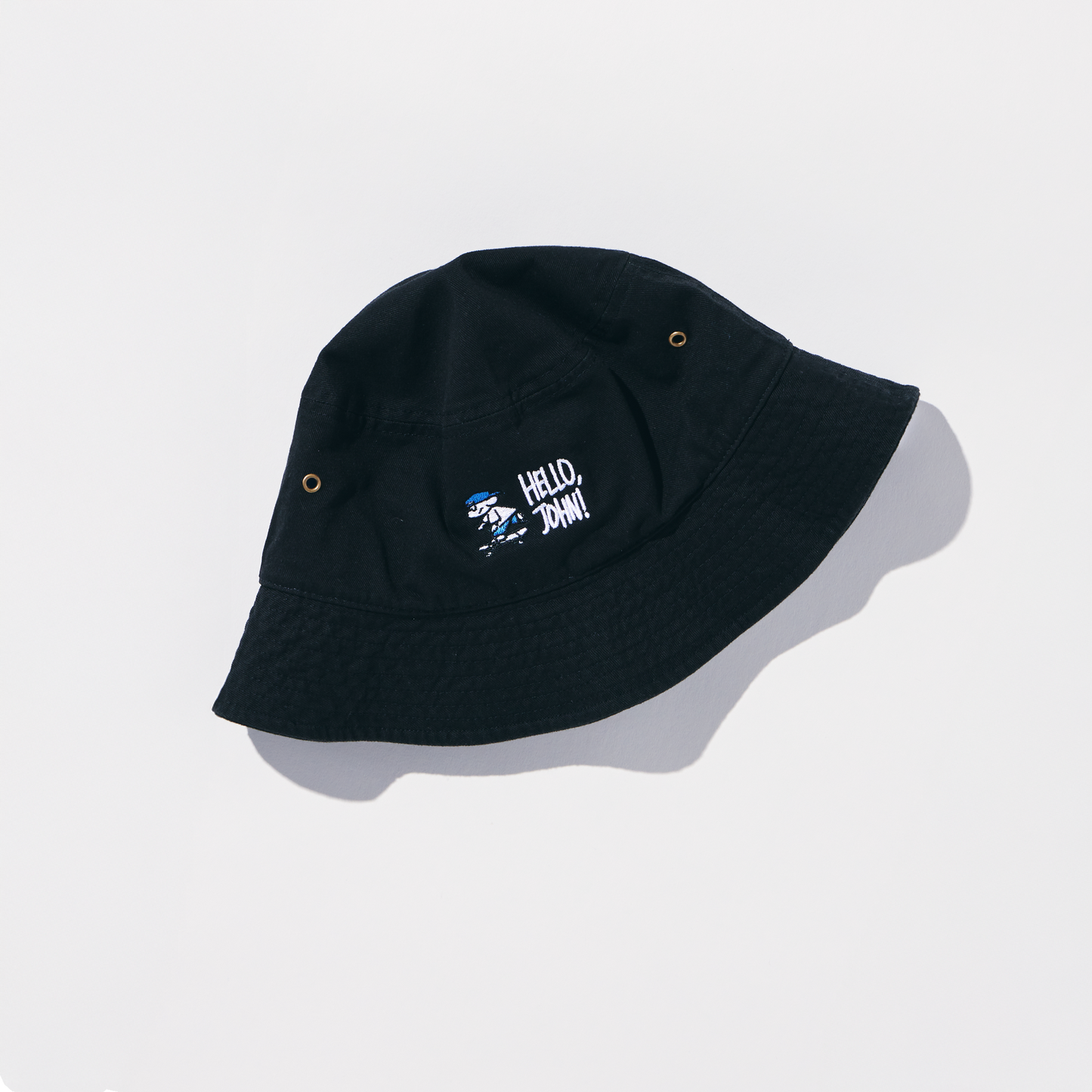 "HELLO, JOHN!" Bucket Hat 🟦 ⬛️【JOHN by OFFICE SHIBACHAN】