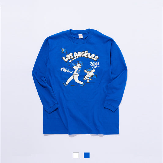 OHTANIプリント長袖Tシャツ