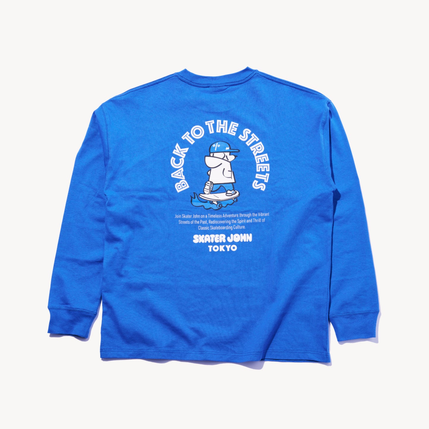 BACK TO THE STREETS Long-sleeved T-shirt 🟦 ⬜️【JOHN by OFFICE SHIBACHAN】