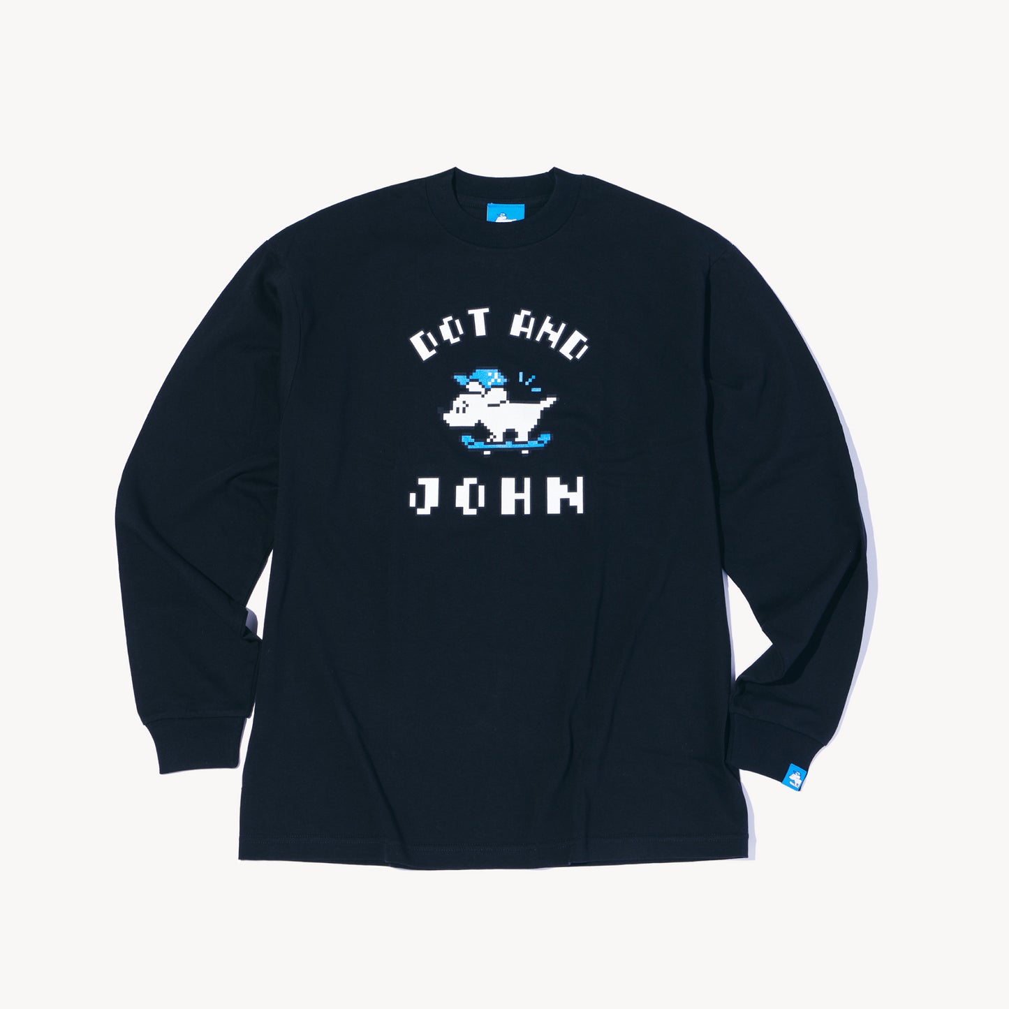 DOT AND JOHN Long-Sleeved T-Shirt ⬜️ ⬛️【JOHN by OFFICE SHIBACHAN】
