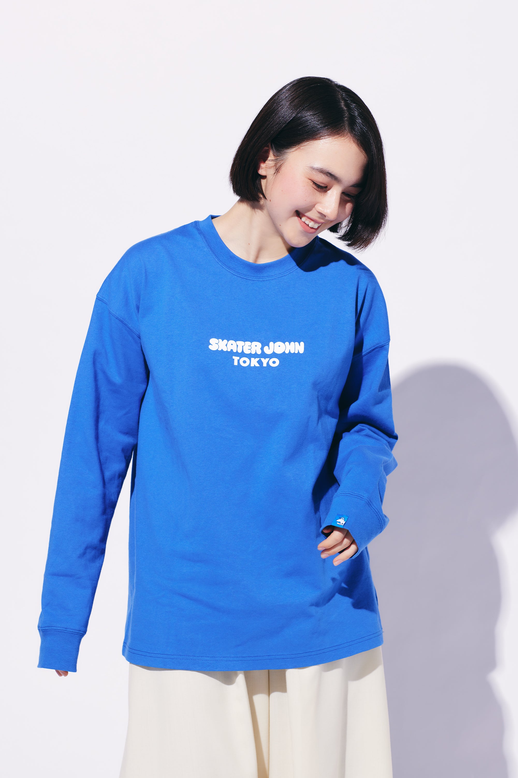 BACK TO THE STREETS Long-sleeved T-shirt JOHN Light Blue 🟦【JOHN