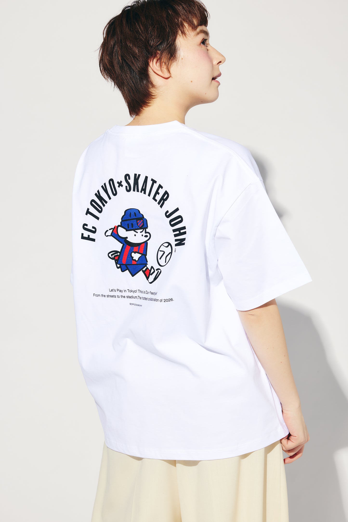 SKATER JOHN × FC TOKYO “Shoot” T-Shirt【JOHN by OFFICE SHIBACHAN】