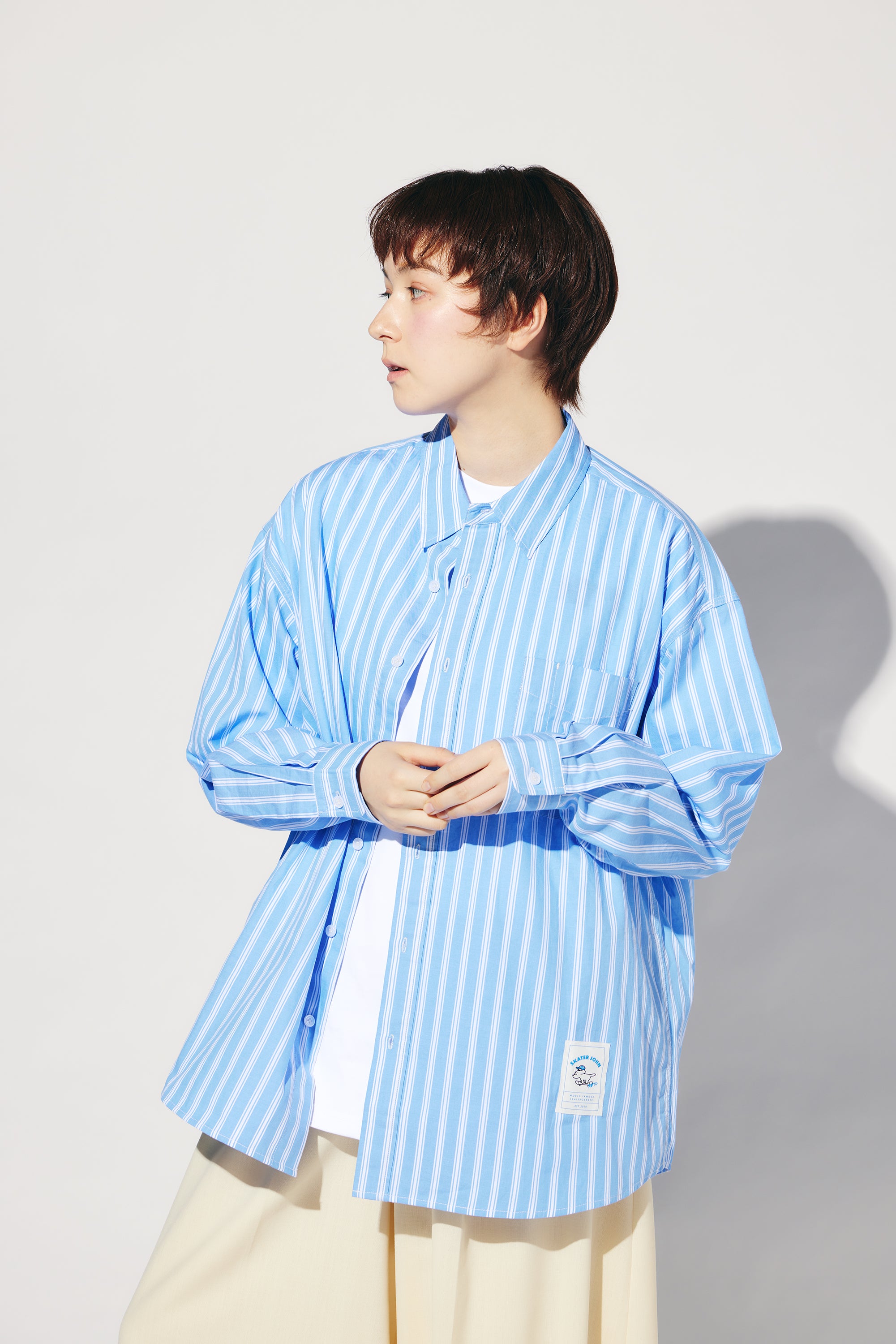 2026 S/S BLUE STRIPE SHIRT【JOHN by OFFICE SHIBACHAN】 – Skater