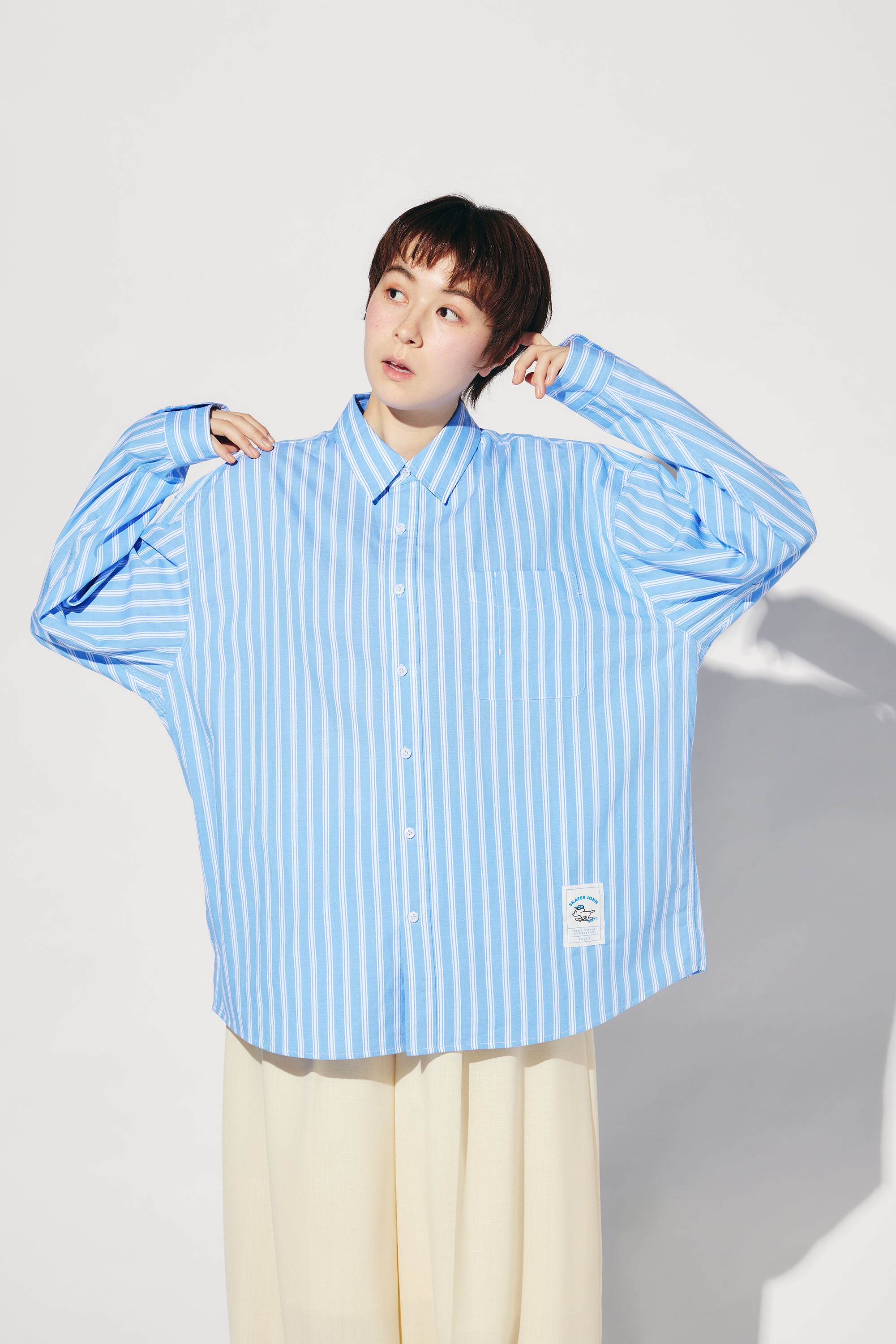 2026 S/S BLUE STRIPE SHIRT【JOHN by OFFICE SHIBACHAN】 – Skater