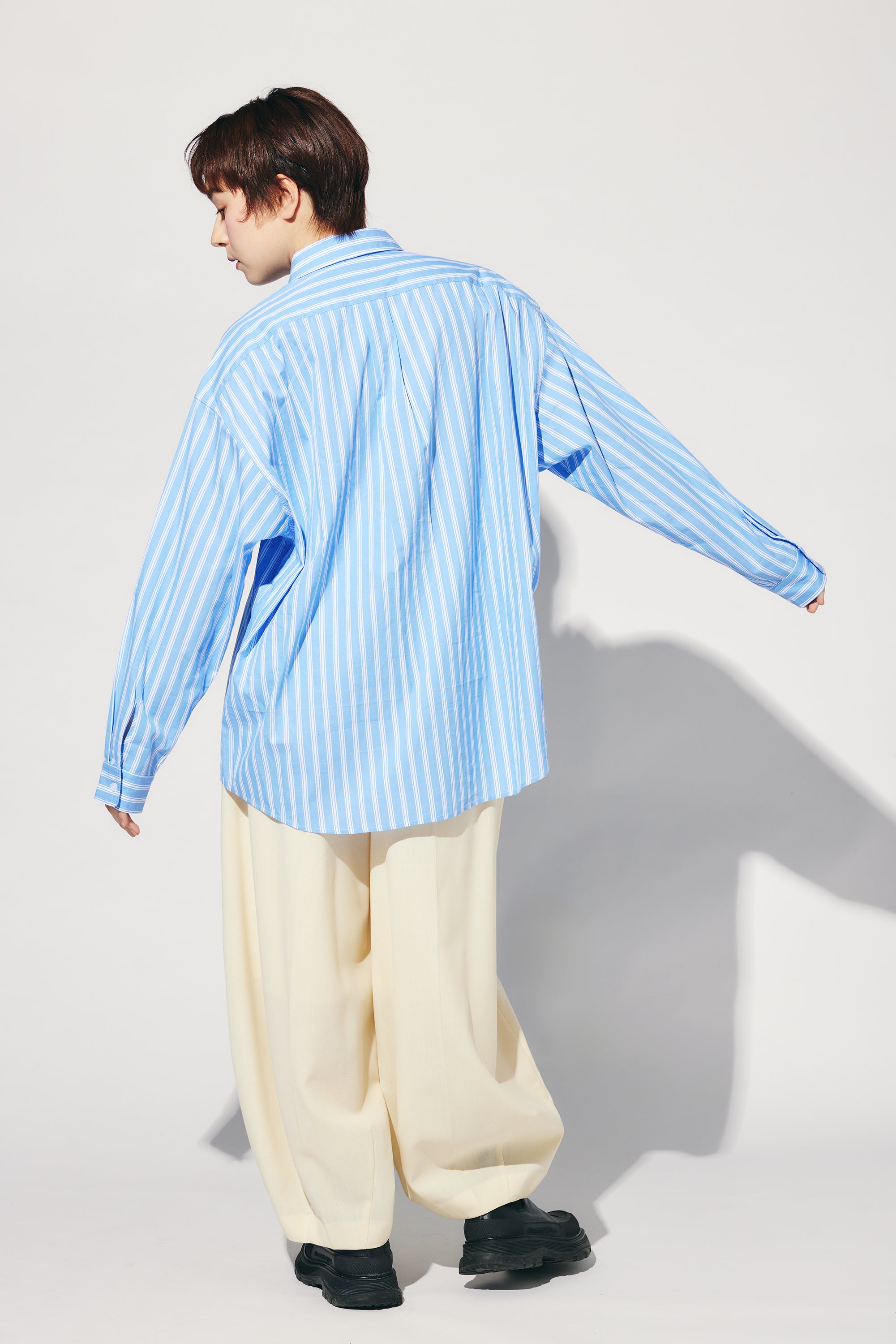 2026 S/S BLUE STRIPE SHIRT【JOHN by OFFICE SHIBACHAN】 – Skater