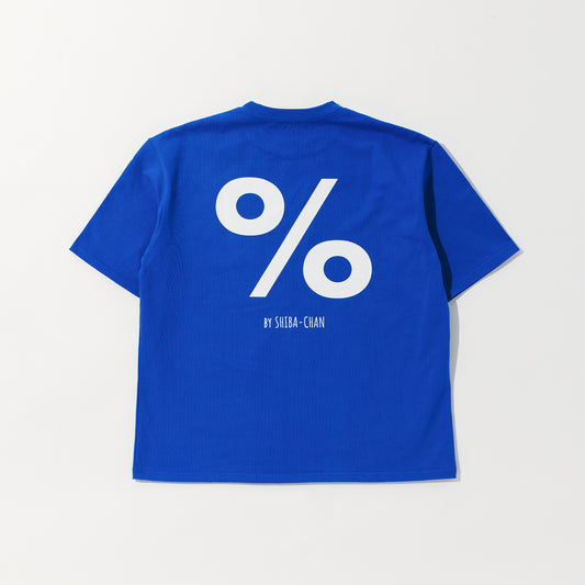 2026 S/S PERCENT LOGO T-SHIRT Blue【JOHN by OFFICE SHIBACHAN】