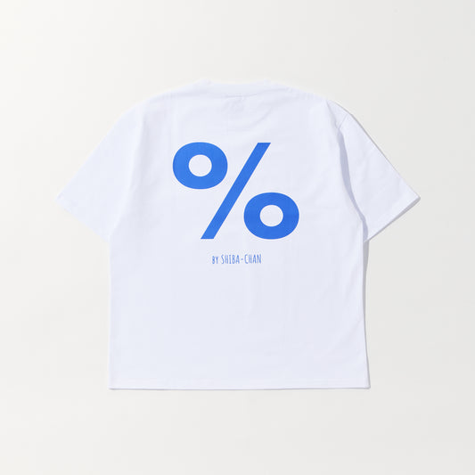 2026 S/S PERCENT LOGO T-SHIRT White【JOHN by OFFICE SHIBACHAN】