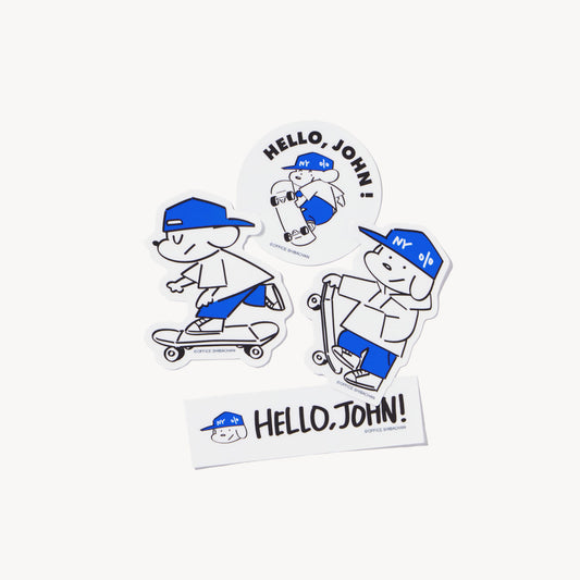 "HELLO, JOHN!" Sticker Pack [JOHN by OFFICE SHIBACHAN] 