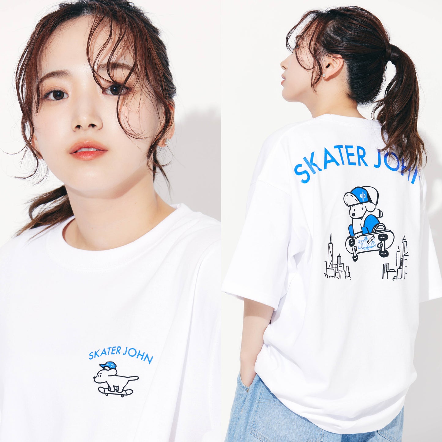 [Skater JOHN] JUMP & One Point T-shirt